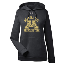 Bulldog  Wrestling Under Armour Ladies' Hustle Pullover Hooded Sweatshirt