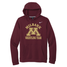 Bulldog Wrestling Nike Club Fleece Pullover Hoodie